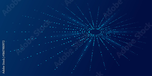 Blue dots seamless technology pattern