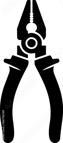 Multi tool pliers hand tool silhouette vector illustration