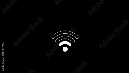 Wifi icons wireless internet connection signal.