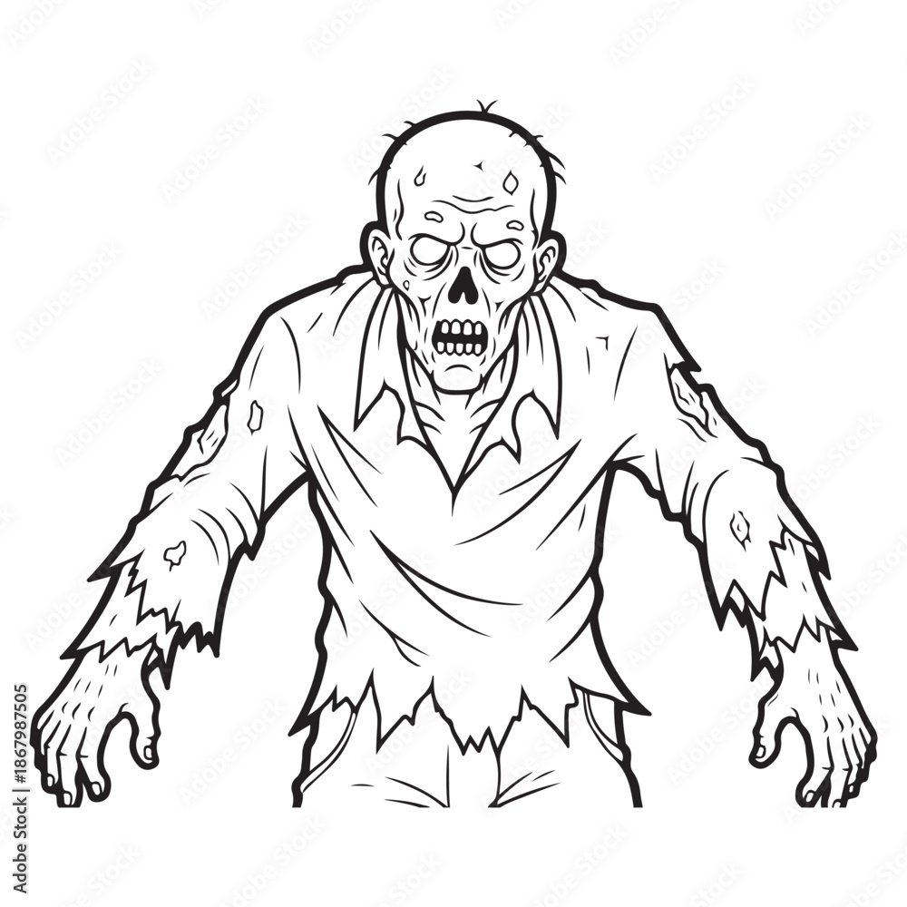 Fototapeta premium sketch of a man with a beard