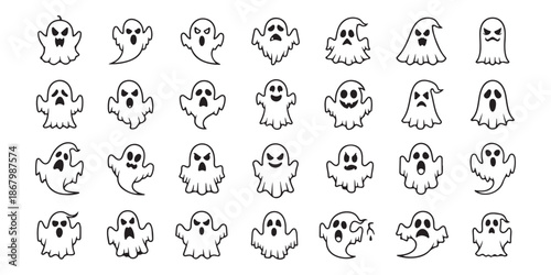 hand drawn vector set of black and white letters