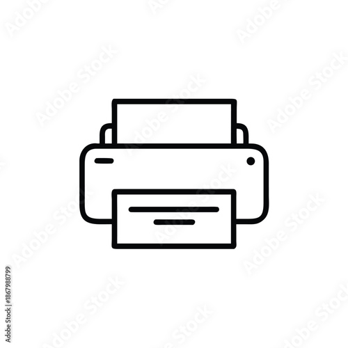Print Outline Icon Document Paper Hardcopy Symbol