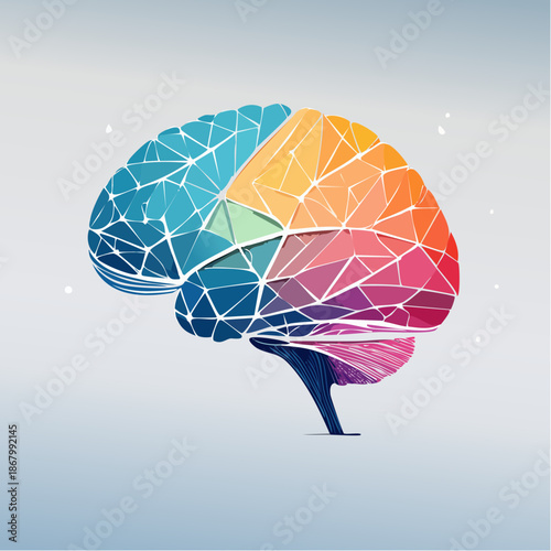 Creative Human Brain Abstract Intelligence Vector Illustration