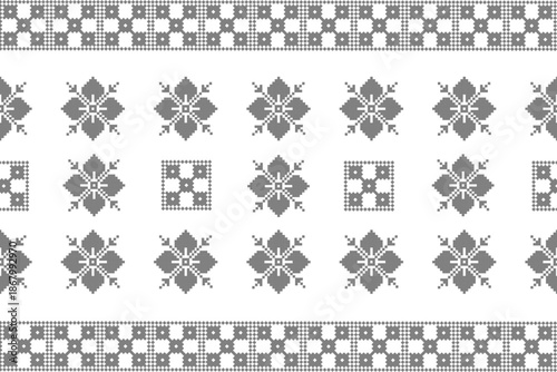 Geometric ethnics design seamless patterns - Traditional folk art pattern - Seamless digital file