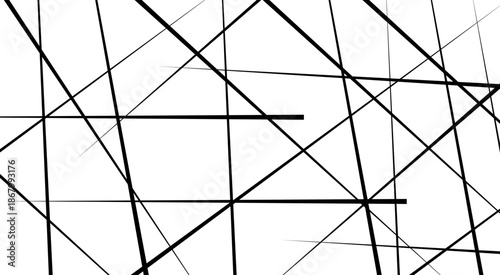 Random geometric line pattern on a transparent background. Random chaotic lines abstract geometric patterns of modern design.
