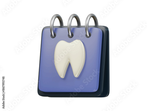 dental schedule icon 3d illustration render