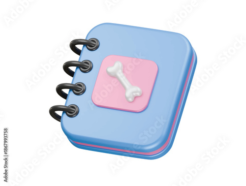 passport daycare icon 3d illustration render