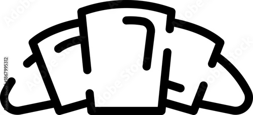 Rounded  Stroke Croisant Icon