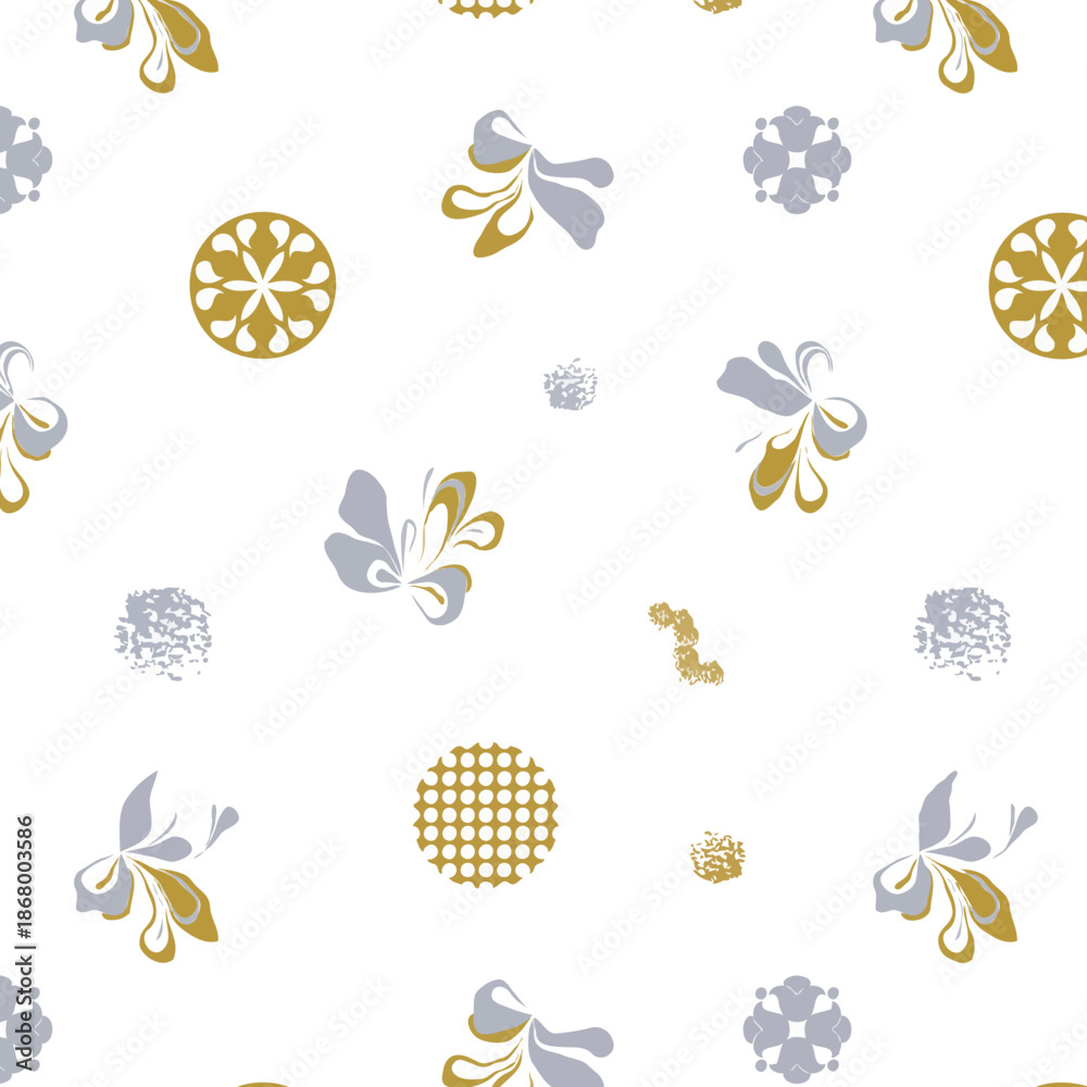 Obraz premium seamless pattern with flowers and Geometric
