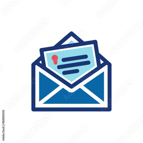 Digital love letter in an envelope