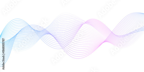 blue purple wave curve lines banner background .Digital frequency track equalizer. Stylized line art background. modern soft luxury texture with smooth and clean vector subtle background illustration