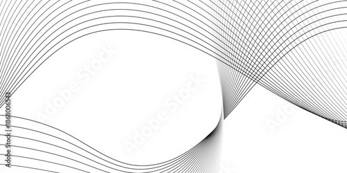 gray wave curve lines banner background design. Digital frequency track equalizer. Stylized line art background. modern soft luxury texture with smooth and clean vector subtle background illustration