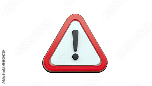 Warning Sign Isolated on White Background