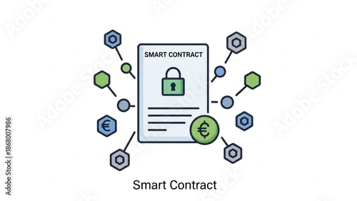 Secure digital smart contract with blockchain technology and cryptocurrency