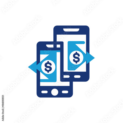 Two smartphones displaying social media icons