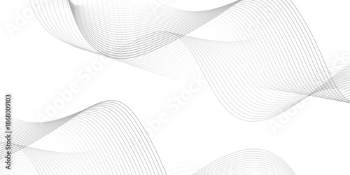 gray wave curve lines banner background design. Digital frequency track equalizer. Stylized line art background. modern soft luxury texture with smooth and clean vector subtle background illustration