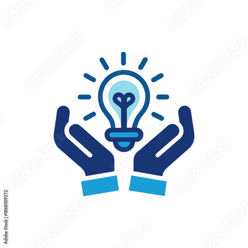 Hands holding a light bulb