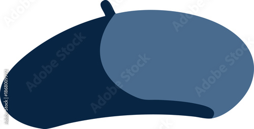 Navy blue beret cap