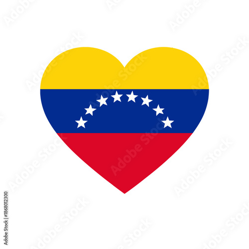 Corazón con la bandera de Venezuela
