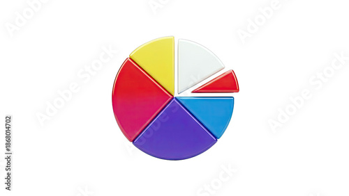 Free Download Colorful Pie Chart on White Background - GFXLoad