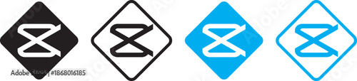 capcut logo icon. popular video editing application. Social media video editor logos. capcut vector logo. Capcut icon logo 2025. popular video editing application. ocial media content creation