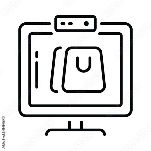 Ecommerce Vector Outline Icon EPS 10 File
