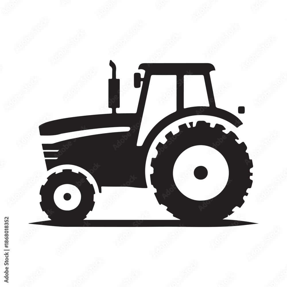 Obraz premium tractor vector silhouette clip art logo design illustration icon collection 