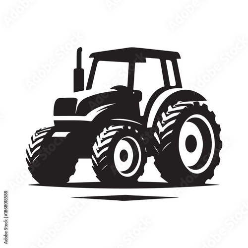 tractor vector silhouette clip art logo design illustration icon collection
