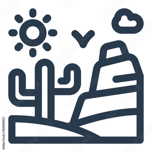 Kuwait desert landscape with sun and sand dunes