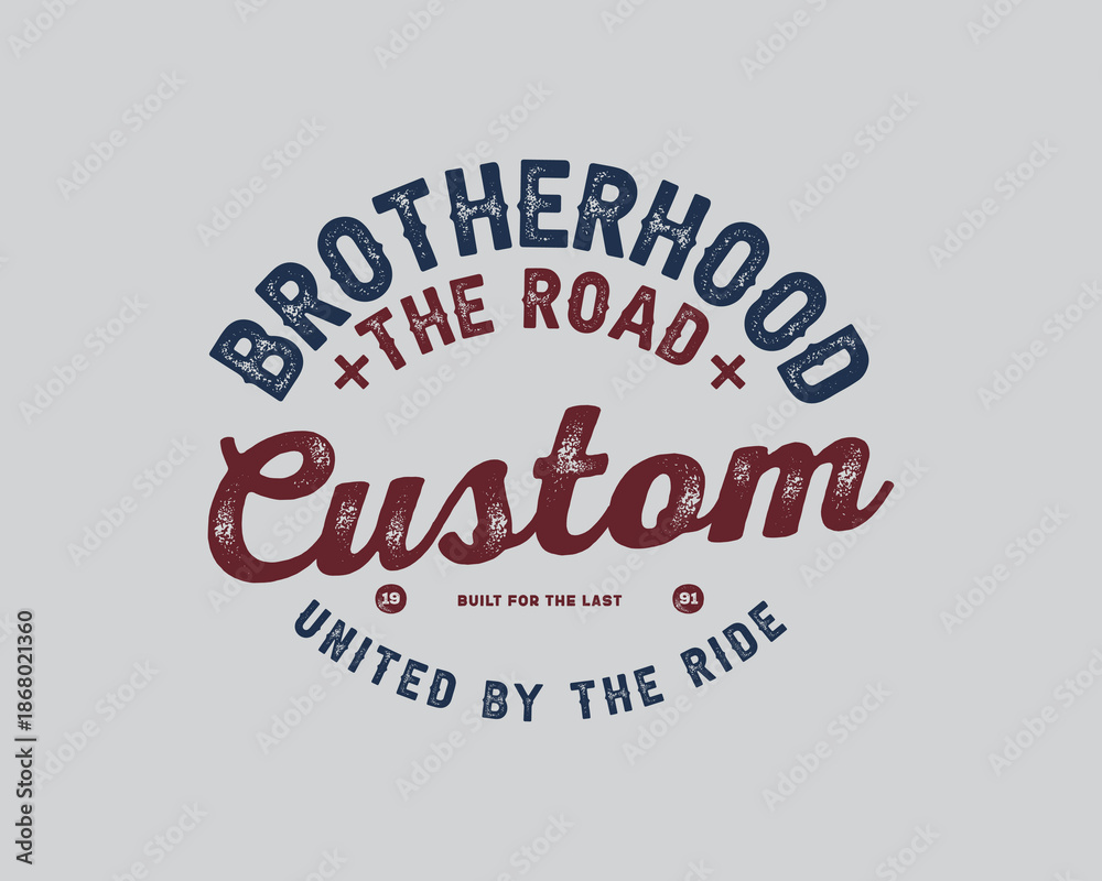 Fototapeta premium Motorcycle racing badges club emblems tshirt design Retro Racing Typography Graphics
