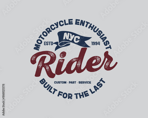 Motorcycle racing badges club emblems tshirt design Retro Racing Typography Graphics
