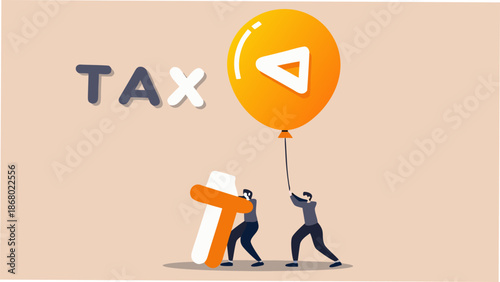 Two businessmen working together on tax planning and finance