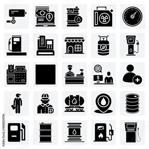 Retail And Commerce At A Gas Station – Cctv Security, In-Store Payments, And Fuel Sales For Business Concepts