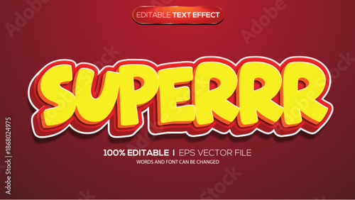 3D text effect super theme