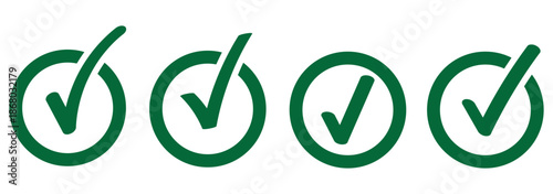 Check mark icon button set. check box icon with right or correct buttons and yes checkmark tick box icons - checkbox symbol sign. editable strokes. vector illustration