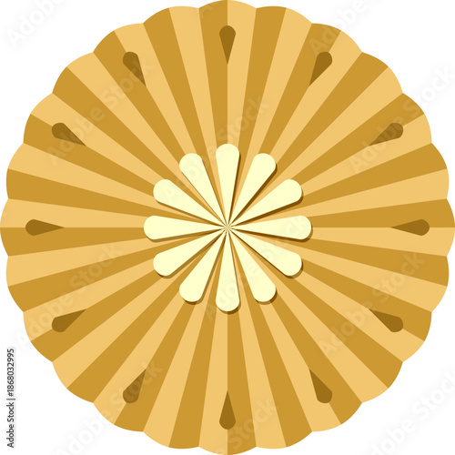 Imlek, A detailed image of a round cookie with a decorative top, ideal for food and baking promotions.