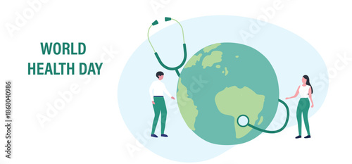 World health day concept vector illustration