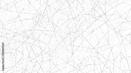 Abstract chaotic network of thin lines and dots creating a distressed, scratched, and noisy background texture with a scientific or technical feel