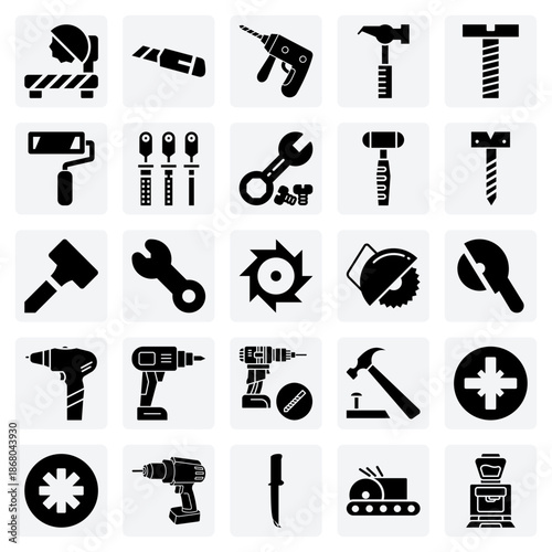 Building And Repair Hardware – Drills, Hammers, Screws, And Wrenches For Manual Labor And Workshop Tasks