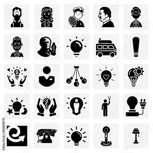 Great Minds Of Science And Invention – Galileo Galilei And Thomas Alva Edison, Representing Discovery, Astronomy, And Innovation.