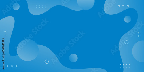 Abstract gradient blue liquid wave background with geometric elements. Fluid shapes composition. Suitable for business templates, banners, events, presentations, web, and pages
