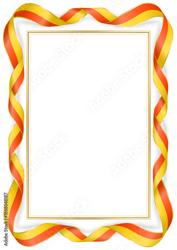 vertical frame and border with Bhutanese flag