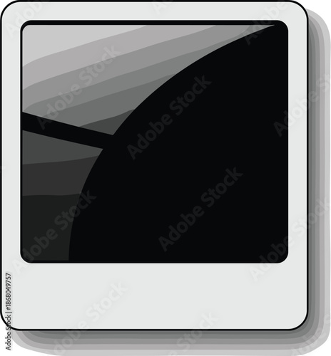 Empty instant photo frame mockup template for image placement displaying memories and nostalgia sleek modern design for website graphic element album presentation social media creative projects promot