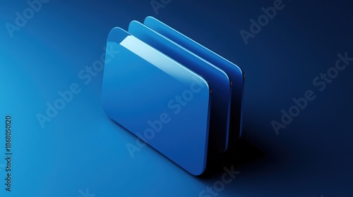 Digital Files: An artistic rendering of a trio of sleek, modern digital file folders. the dynamic use of gradients creates a sense of depth and form.