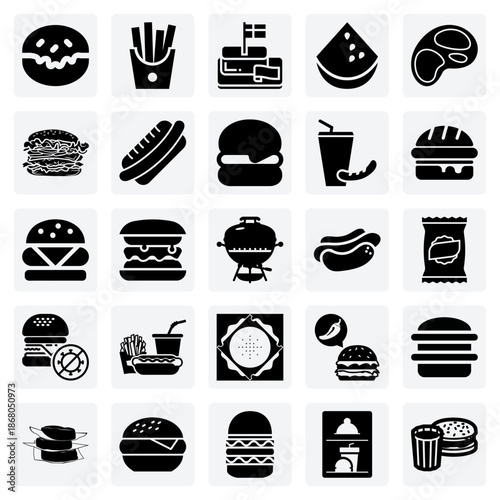 Indulgent Comfort Foods And Fast Food Classics – Burgers, Fries, Hot Dogs, And Doughnuts For Food Delivery App Interfaces