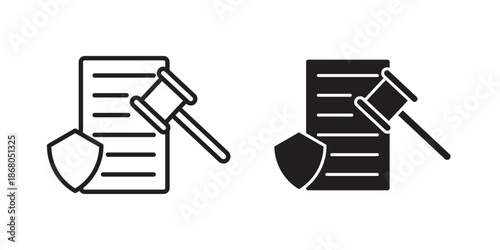 Code of conduct icons. Line Art Style Design Isolated On White