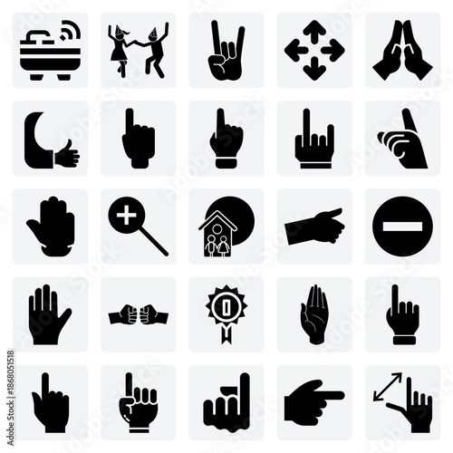 A Visual Guide To Non-Verbal Language – Namaste, Stop, And Quiet Gestures For Cross-Cultural And Social Designs.