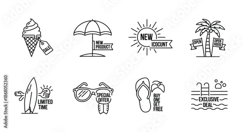 Summer promotions and offers illustration