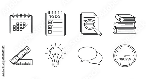 Essential tools for productivity and creativity illustration