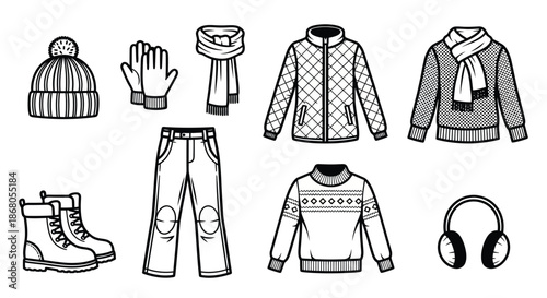 Winter fashion essentials illustration